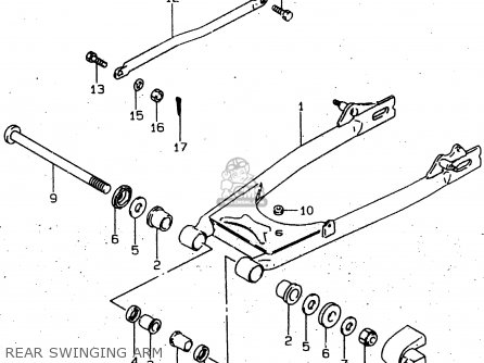 REAR SWINGING ARM - GN125E 1998 (W) SINGAPORE (E30)