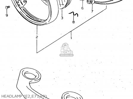 HEADLAMP (E2,E71,P9) - GN125E 1999 (X) SINGAPORE (E30)
