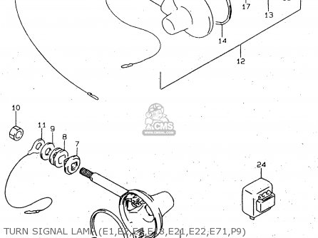 TURN SIGNAL LAMP (E1,E2,E4,E18,E21,E22,E71,P9) - GN125E 1999 (X) SINGAPORE (E30)