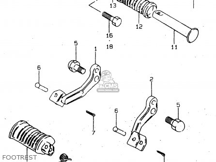 FOOTREST - GN125E 1999 (X) SINGAPORE (E30)
