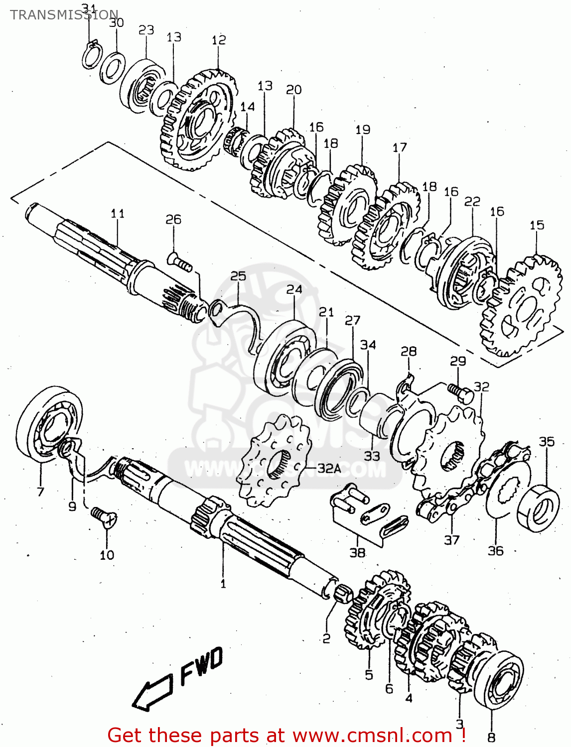 TRANSMISSION GN125U 1997 (V) GERMANY (E22)