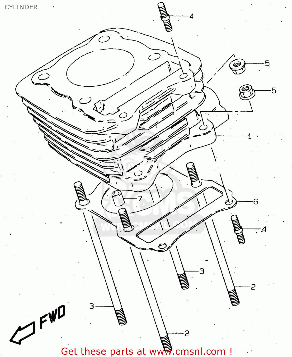 CYLINDER GN125U 1998 (W) GERMANY (E22)