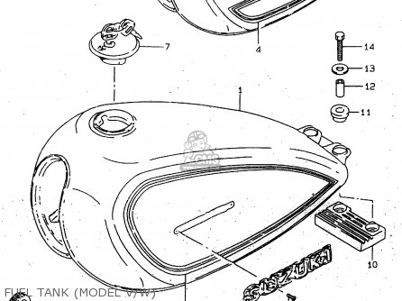 FUEL TANK (MODEL V/W) - GN125U 1998 (W) GERMANY (E22)