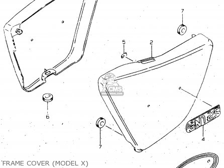 FRAME COVER (MODEL X) - GN125U 1998 (W) GERMANY (E22)