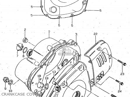 CRANKCASE COVER - GN125U 1998 (W) GERMANY (E22)