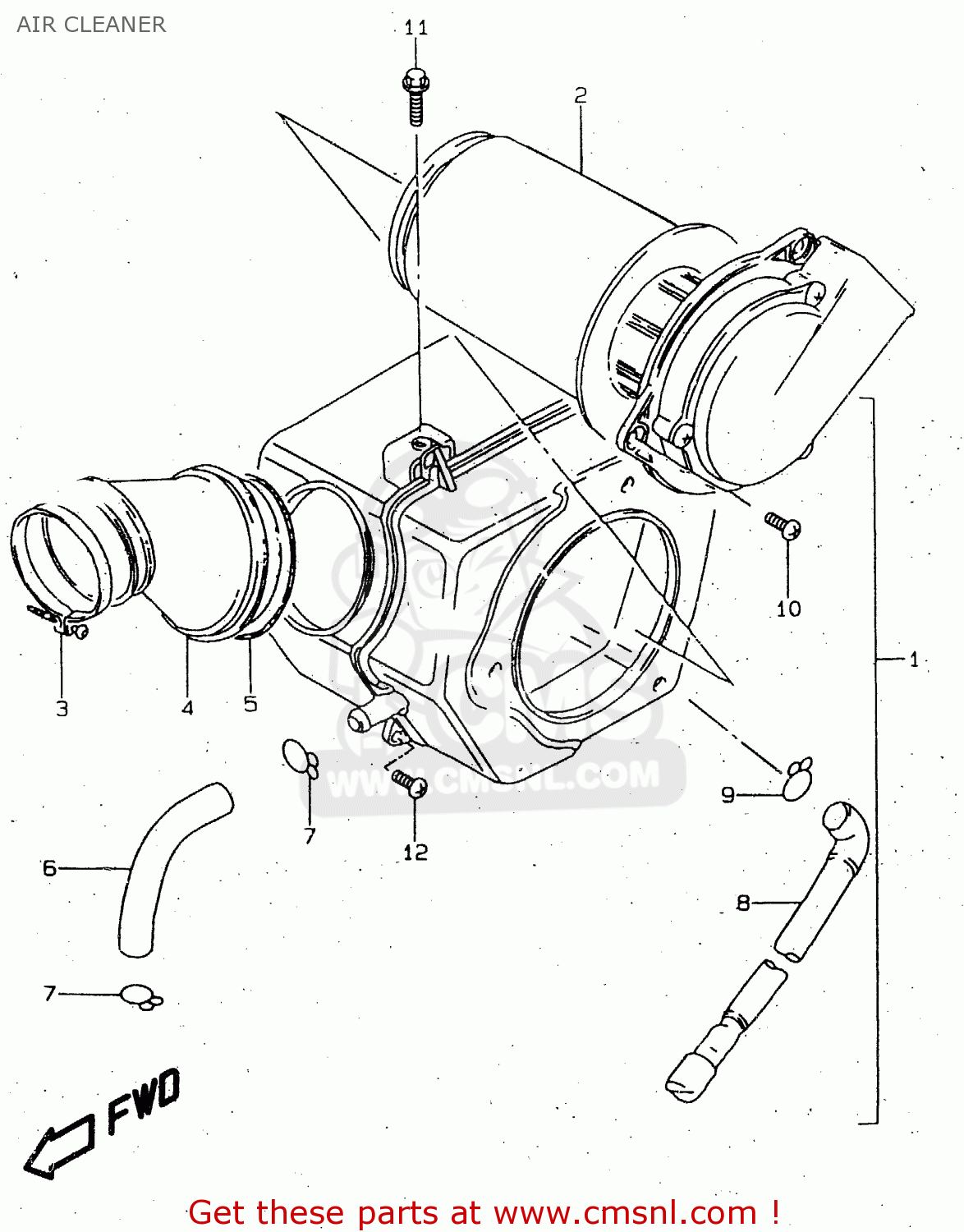 AIR CLEANER GN125U 1999 (X) GERMANY (E22)