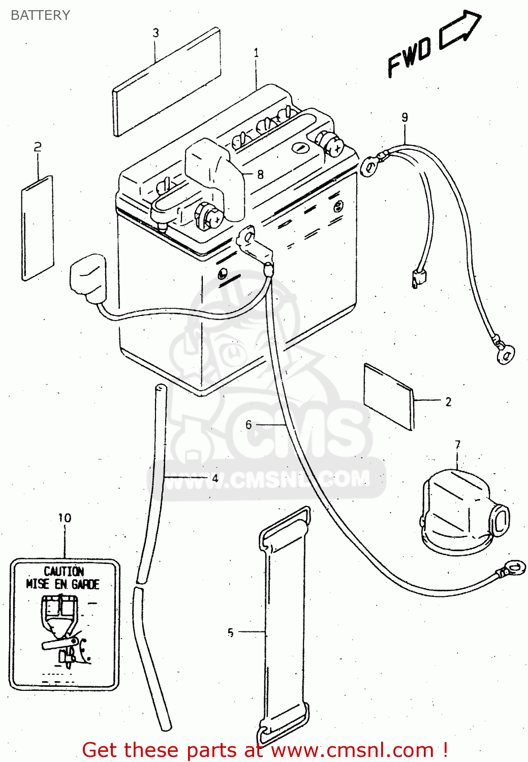 BATTERY GN125U 1999 (X) GERMANY (E22)