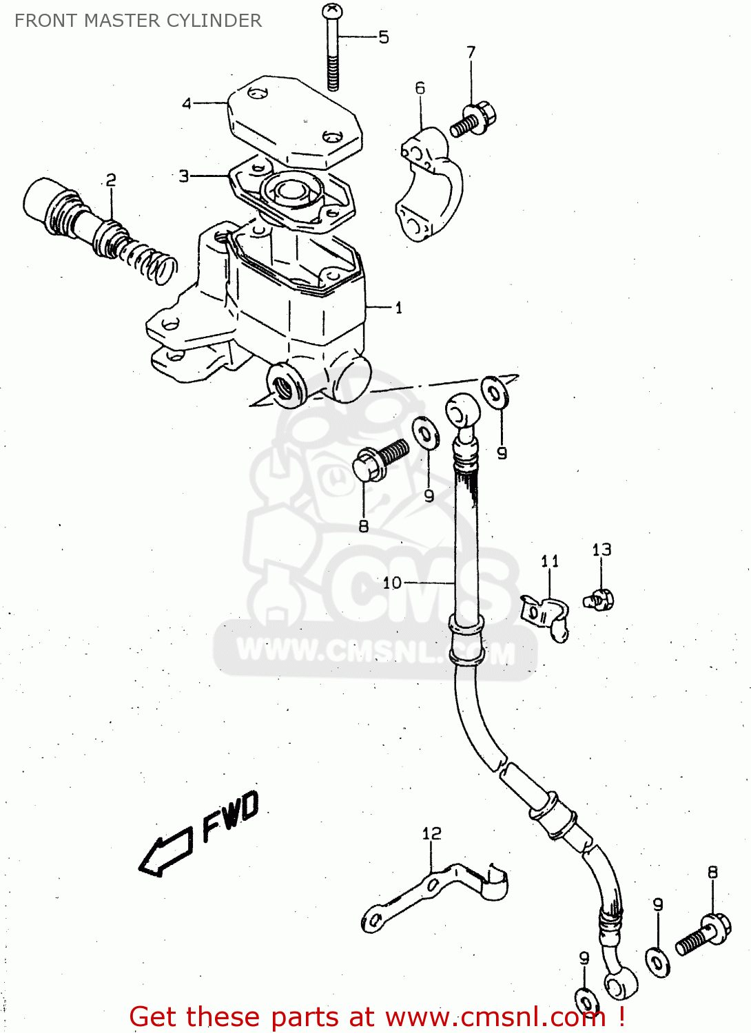 FRONT MASTER CYLINDER GN125U 1999 (X) GERMANY (E22)