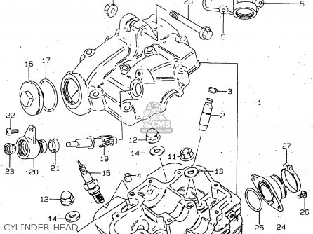 CYLINDER HEAD - GN125U 1999 (X) GERMANY (E22)