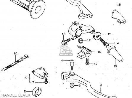 HANDLE LEVER - GN125U 1999 (X) GERMANY (E22)