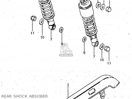REAR SHOCK ABSOBER - GN125U 1999 (X) GERMANY (E22)