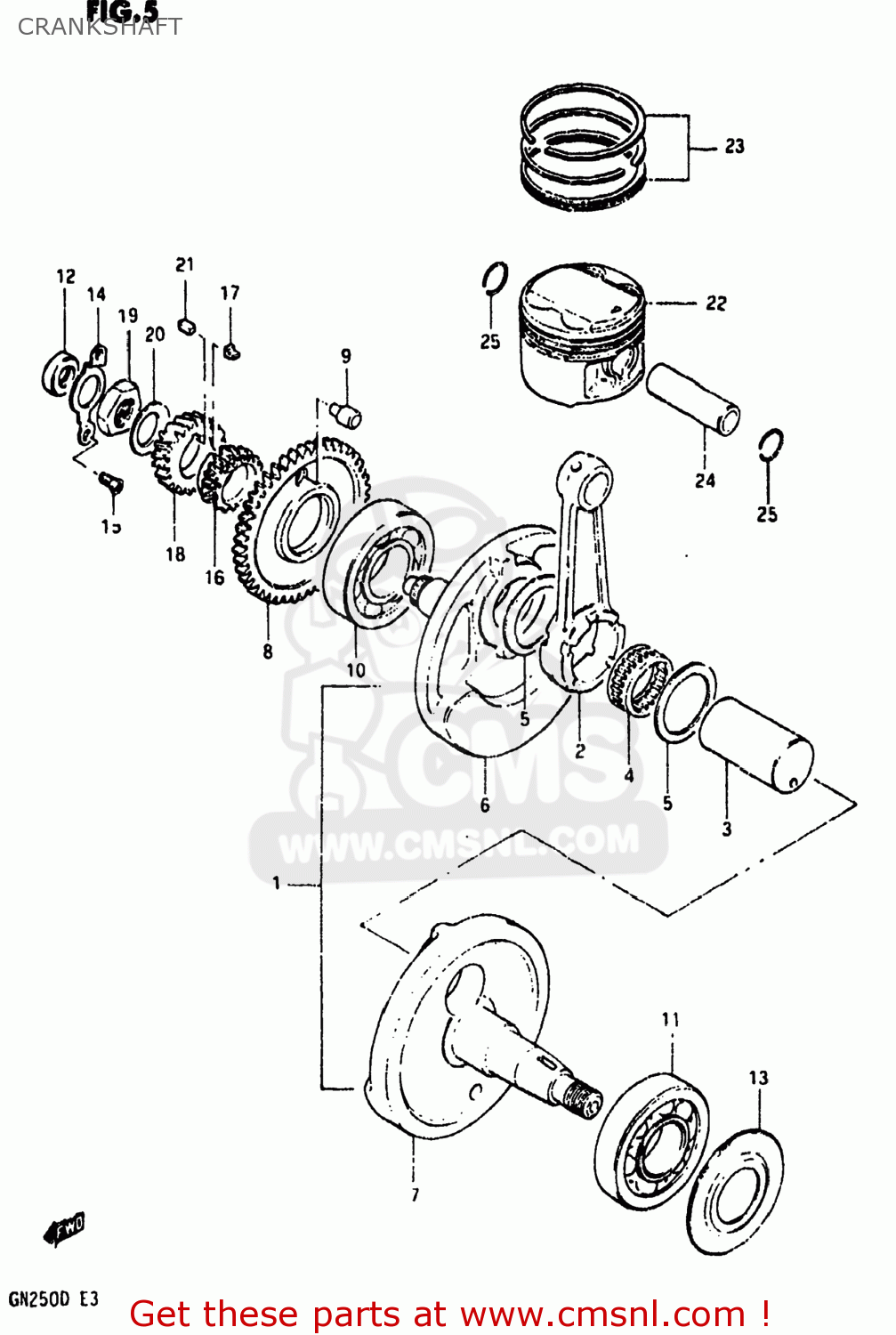 CRANKSHAFT GN250 1982 (Z) USA (E03)