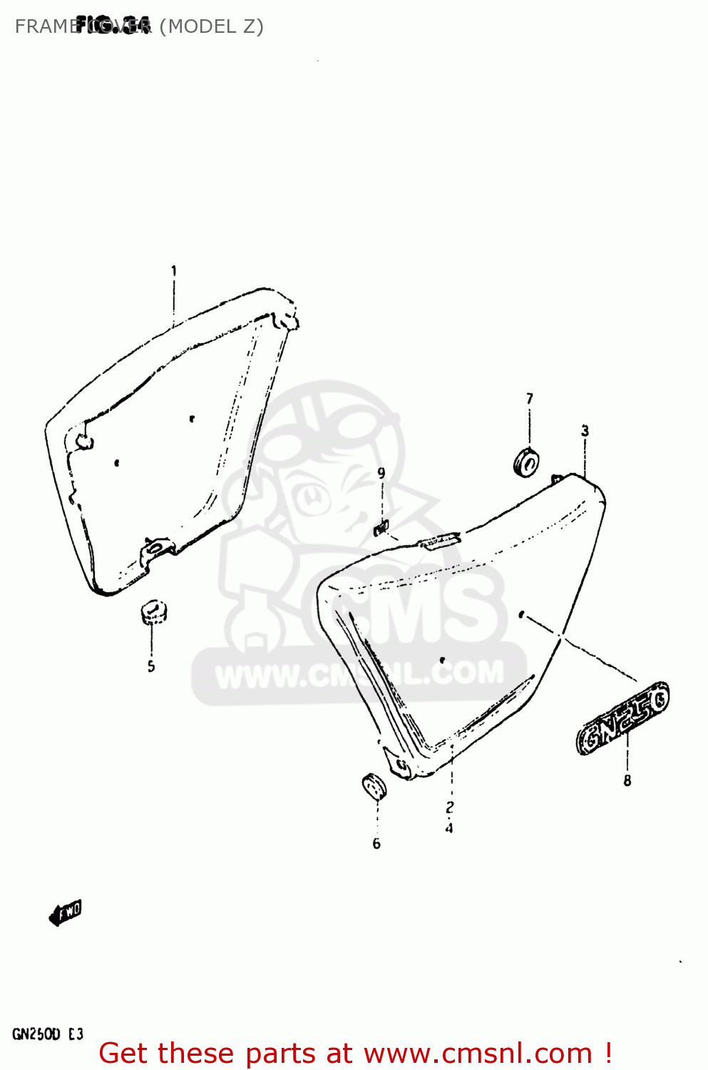 FRAME COVER (MODEL Z) GN250 1982 (Z) USA (E03)