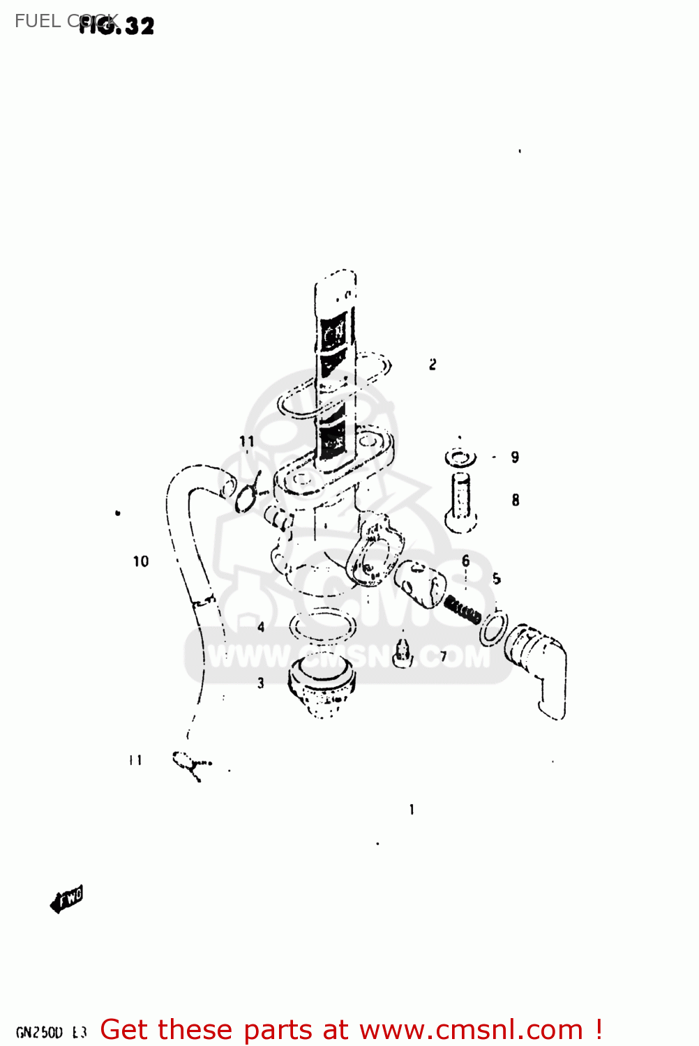FUEL COCK GN250 1982 (Z) USA (E03)