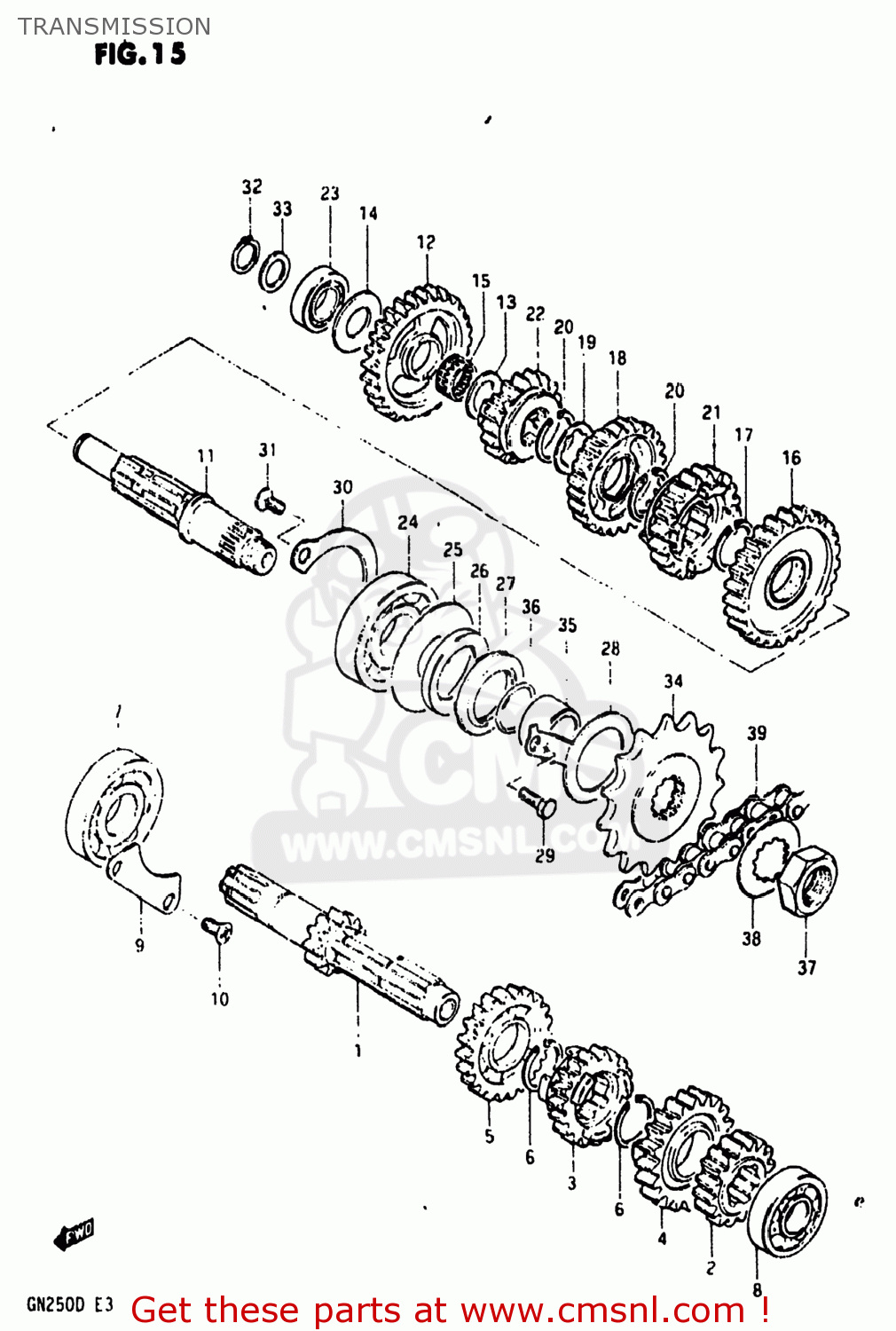 TRANSMISSION GN250 1982 (Z) USA (E03)
