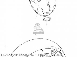 HEADLAMP HOUSING - FRONT FENDER - GN250 1982 (Z) USA (E03)