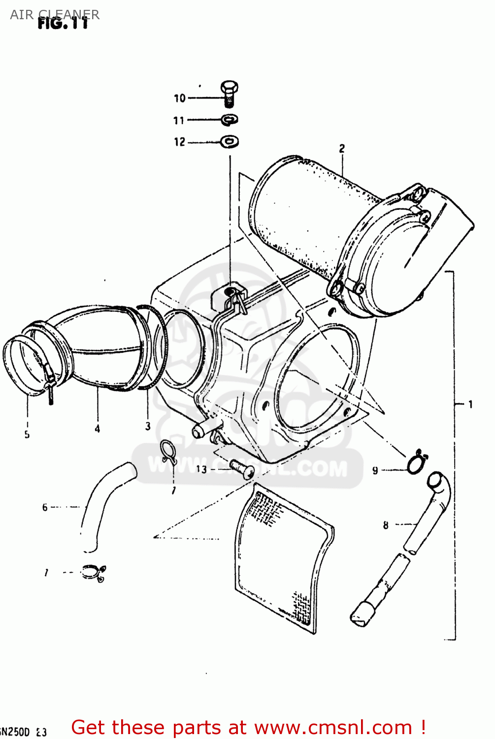AIR CLEANER GN250 1983 (D) USA (E03)
