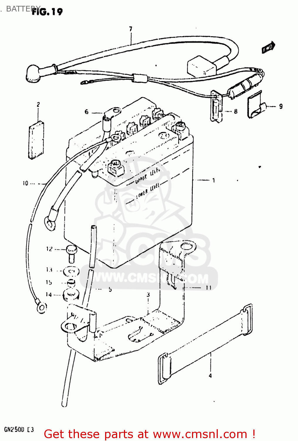 BATTERY GN250 1983 (D) USA (E03)