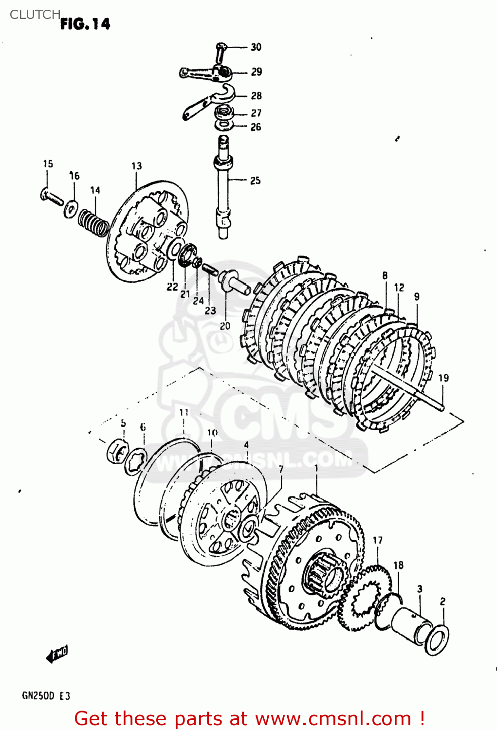 CLUTCH GN250 1983 (D) USA (E03)