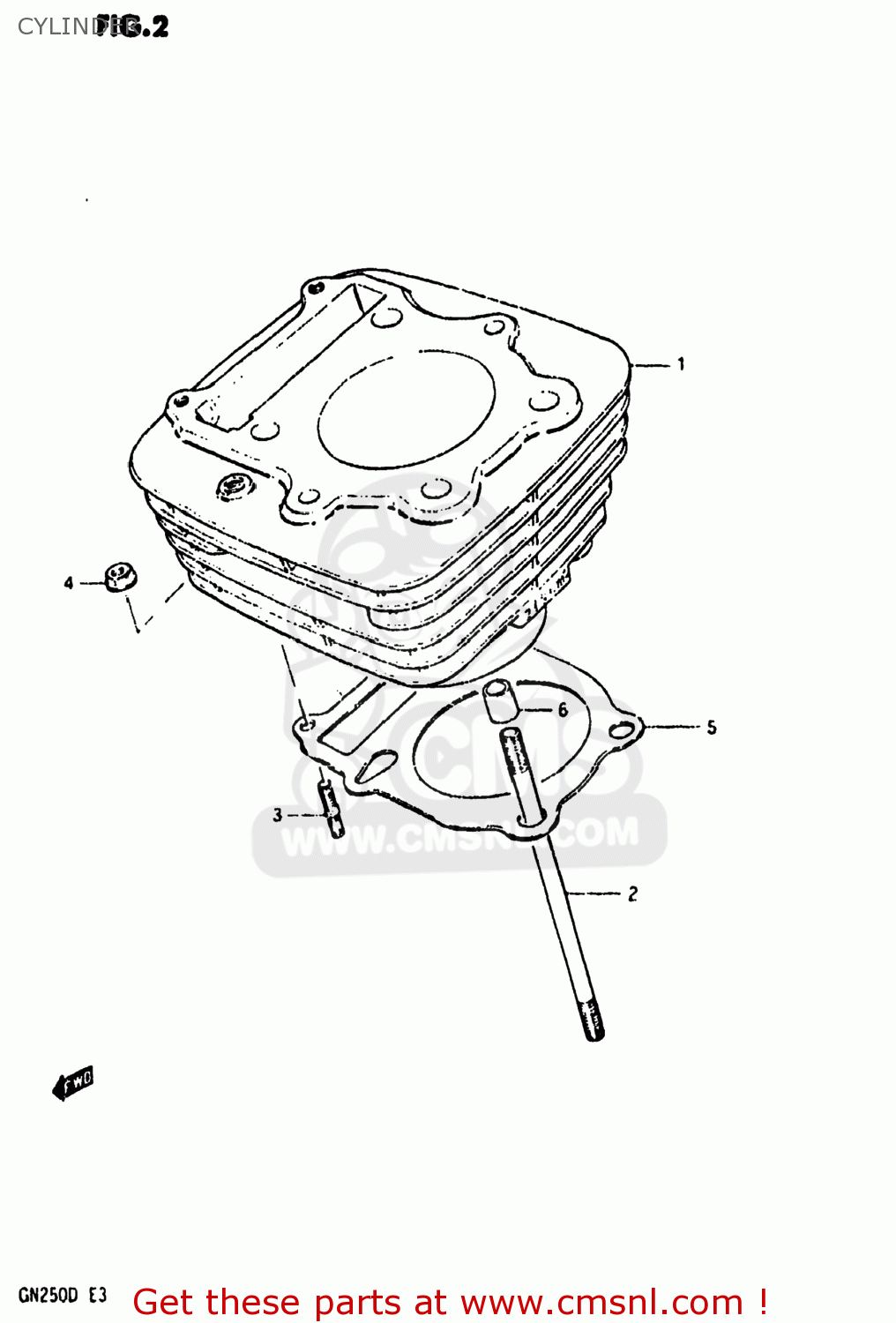 CYLINDER GN250 1983 (D) USA (E03)