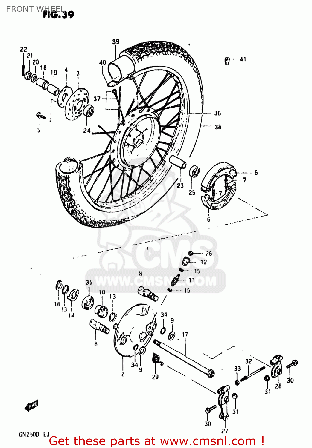 FRONT WHEEL GN250 1983 (D) USA (E03)