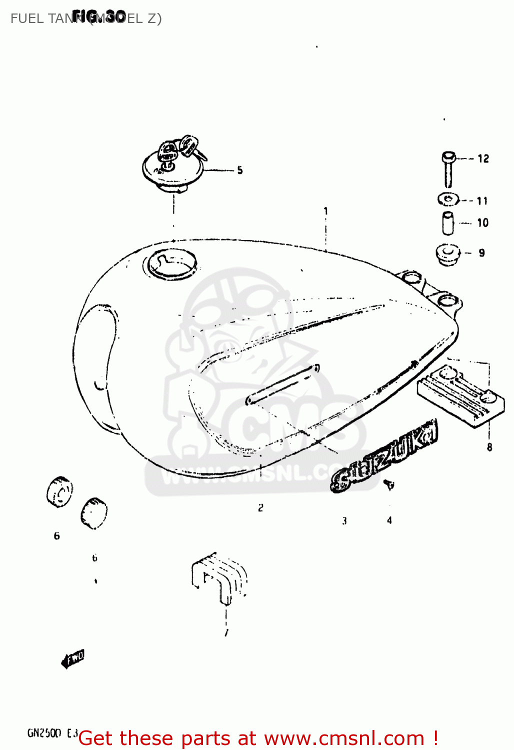 FUEL TANK (MODEL Z) GN250 1983 (D) USA (E03)