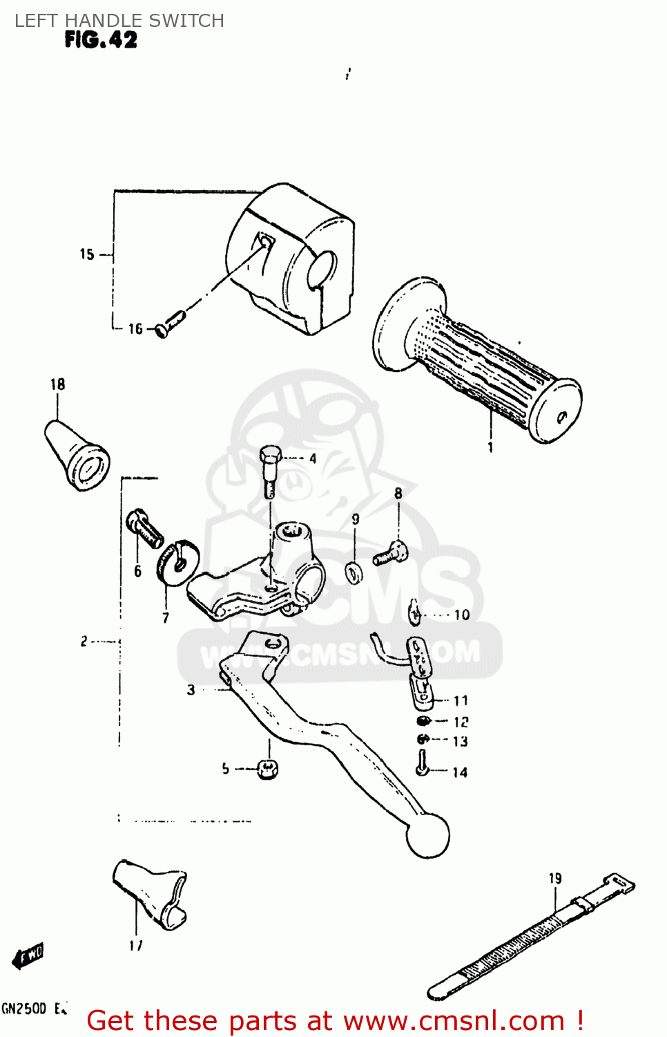 LEFT HANDLE SWITCH GN250 1983 (D) USA (E03)