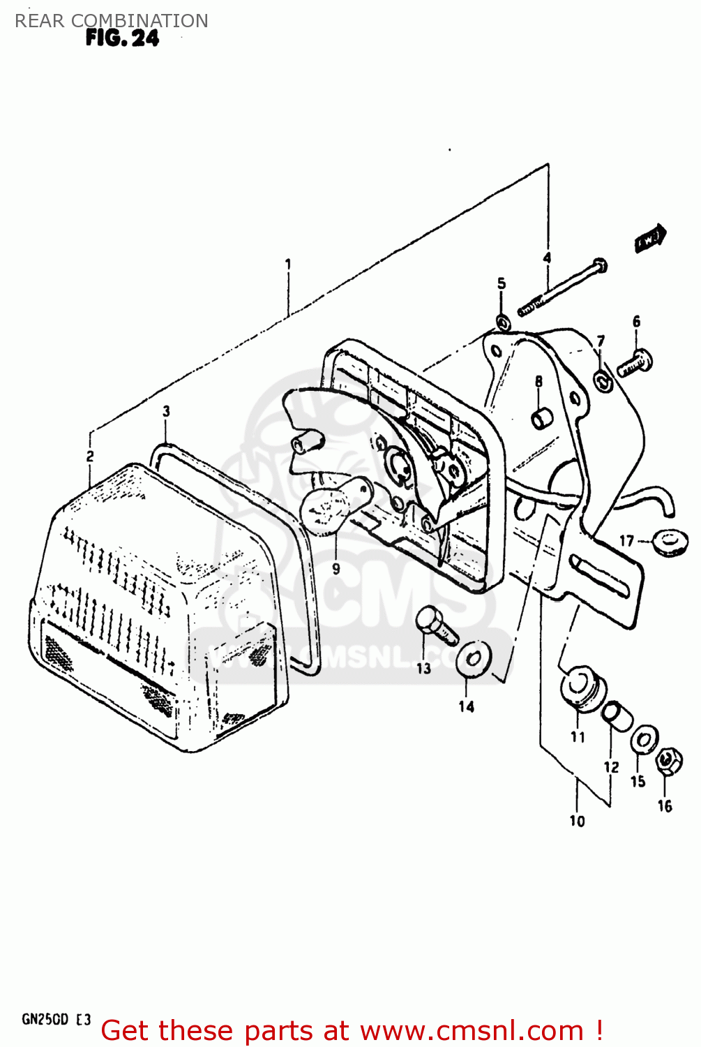 REAR COMBINATION GN250 1983 (D) USA (E03)