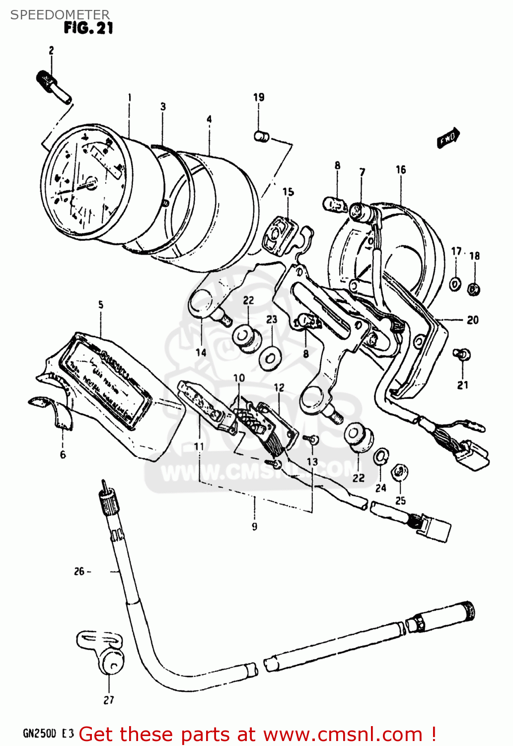 SPEEDOMETER GN250 1983 (D) USA (E03)