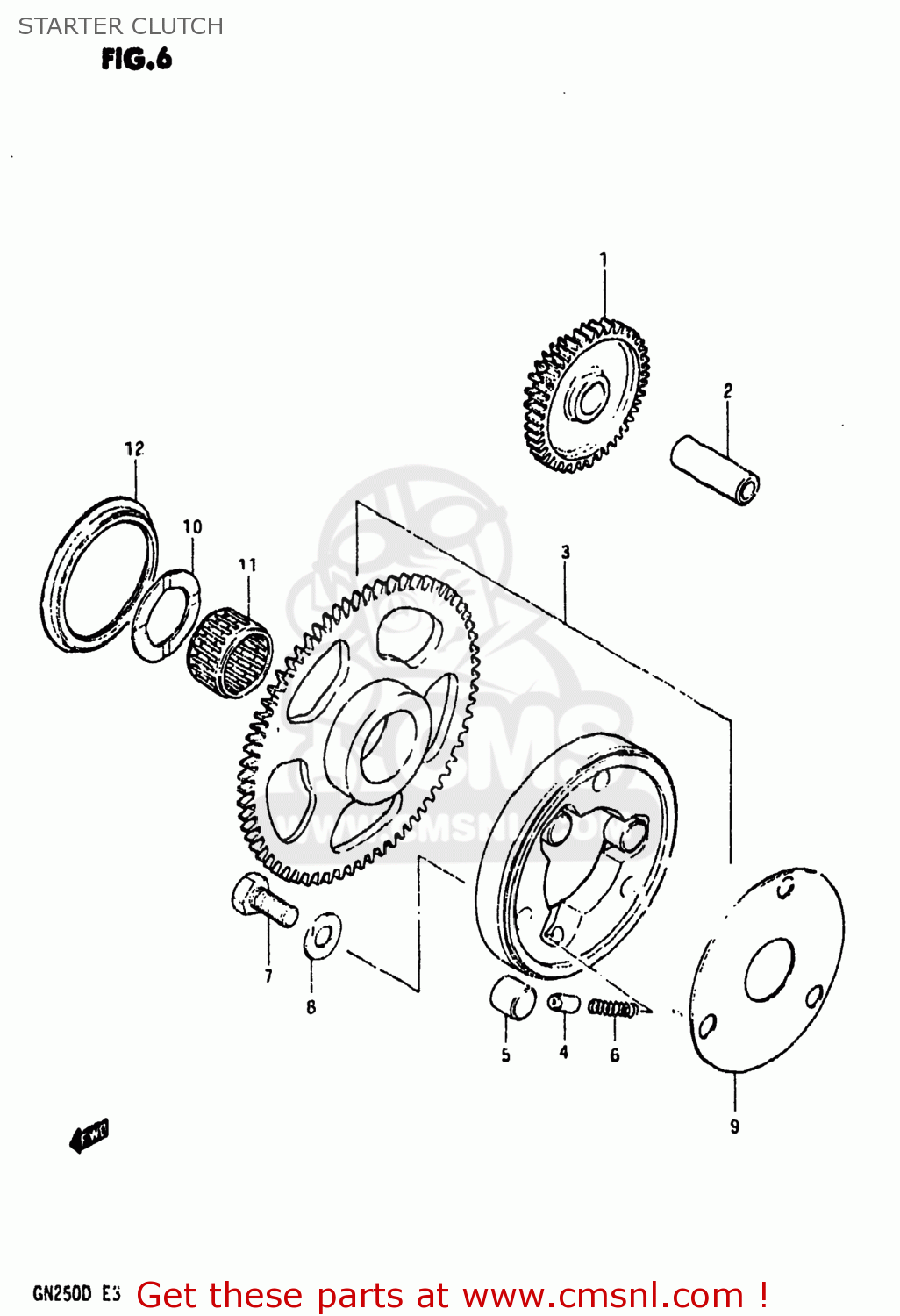 STARTER CLUTCH GN250 1983 (D) USA (E03)