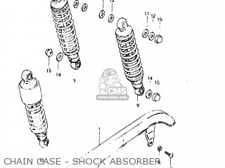 CHAIN CASE - SHOCK ABSORBER - GN250 1983 (D) USA (E03)