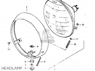 HEADLAMP - GN250 1983 (D) USA (E03)