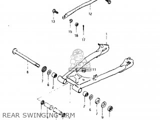 REAR SWINGING ARM - GN250 1983 (D) USA (E03)