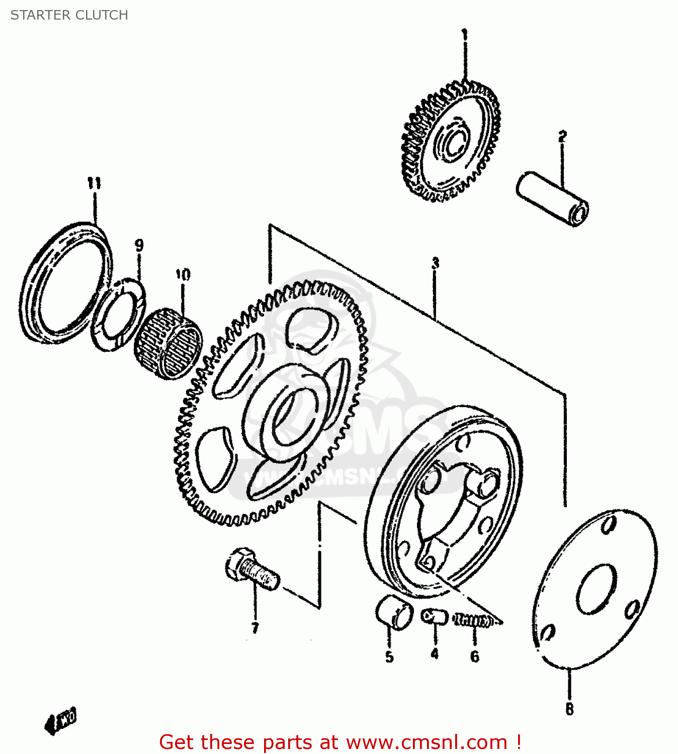 STARTER CLUTCH GN250 1985 (F) (E02 E22 E24 E39 E95)