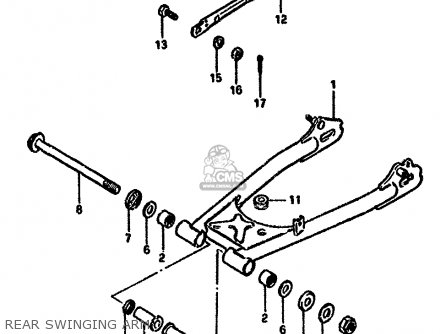 REAR SWINGING ARM - GN250 1985 (F) (E02 E22 E24 E39 E95)