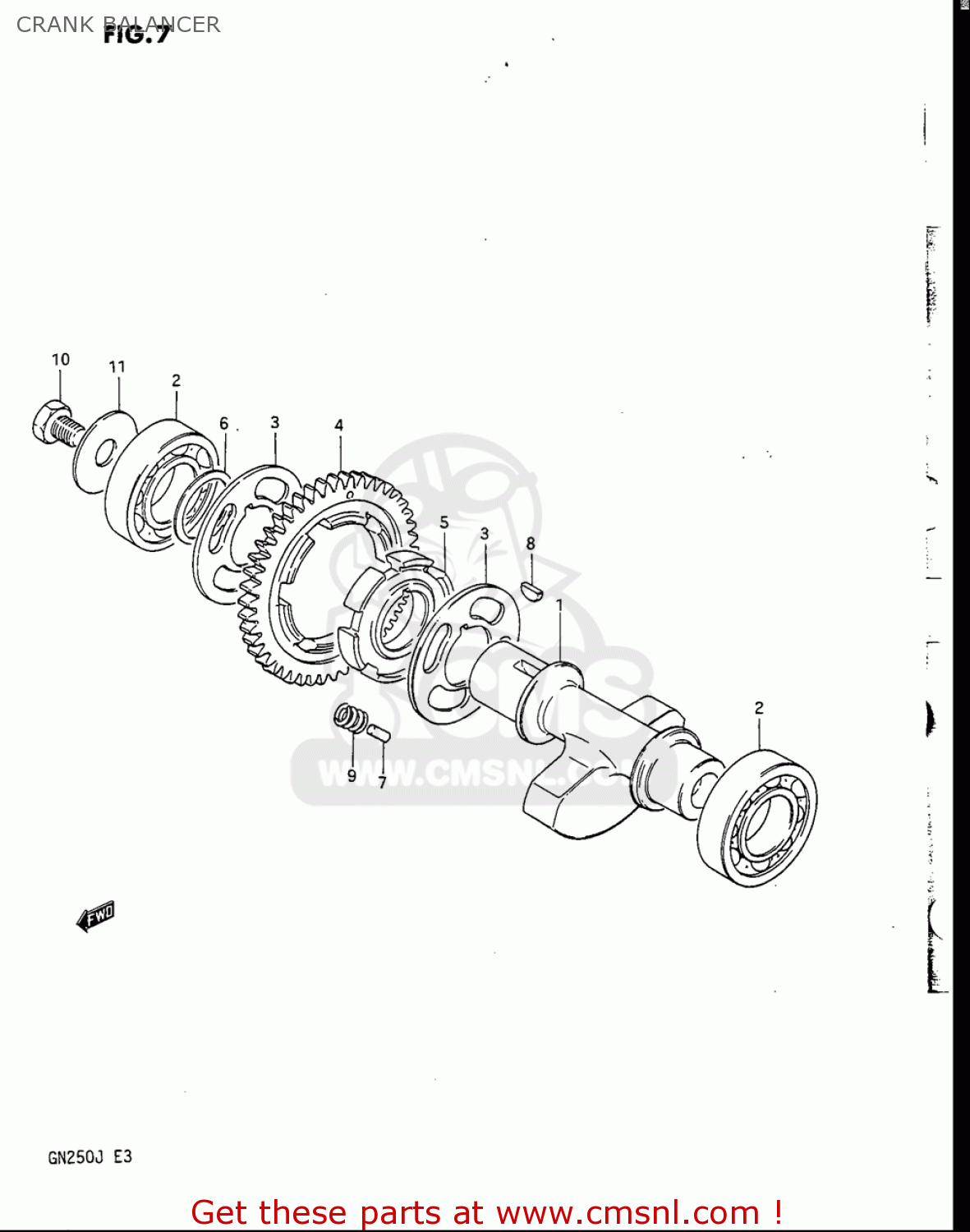 CRANK BALANCER GN250 1988 (J) USA (E03)