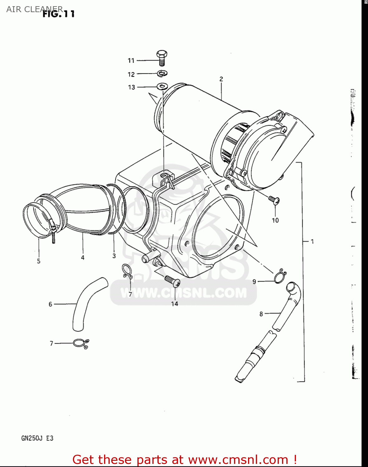 AIR CLEANER GN250 1988 (J) USA (E03)