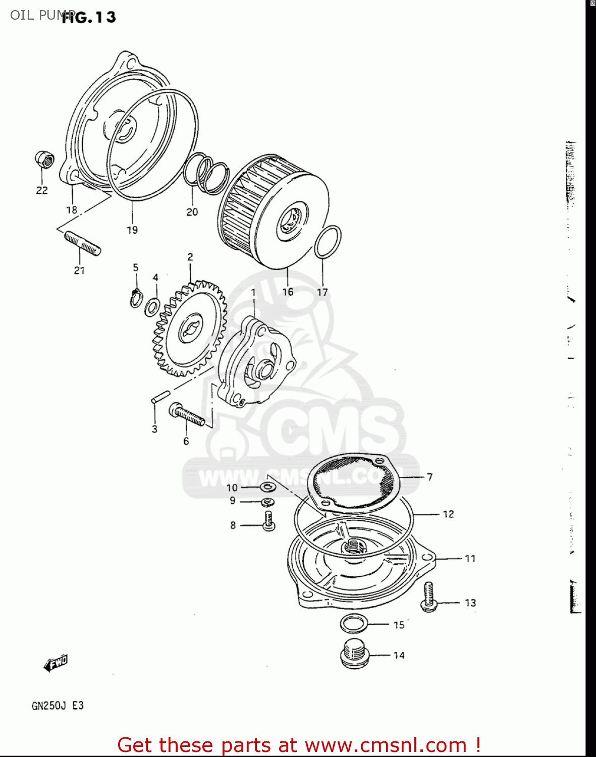 OIL PUMP GN250 1988 (J) USA (E03)