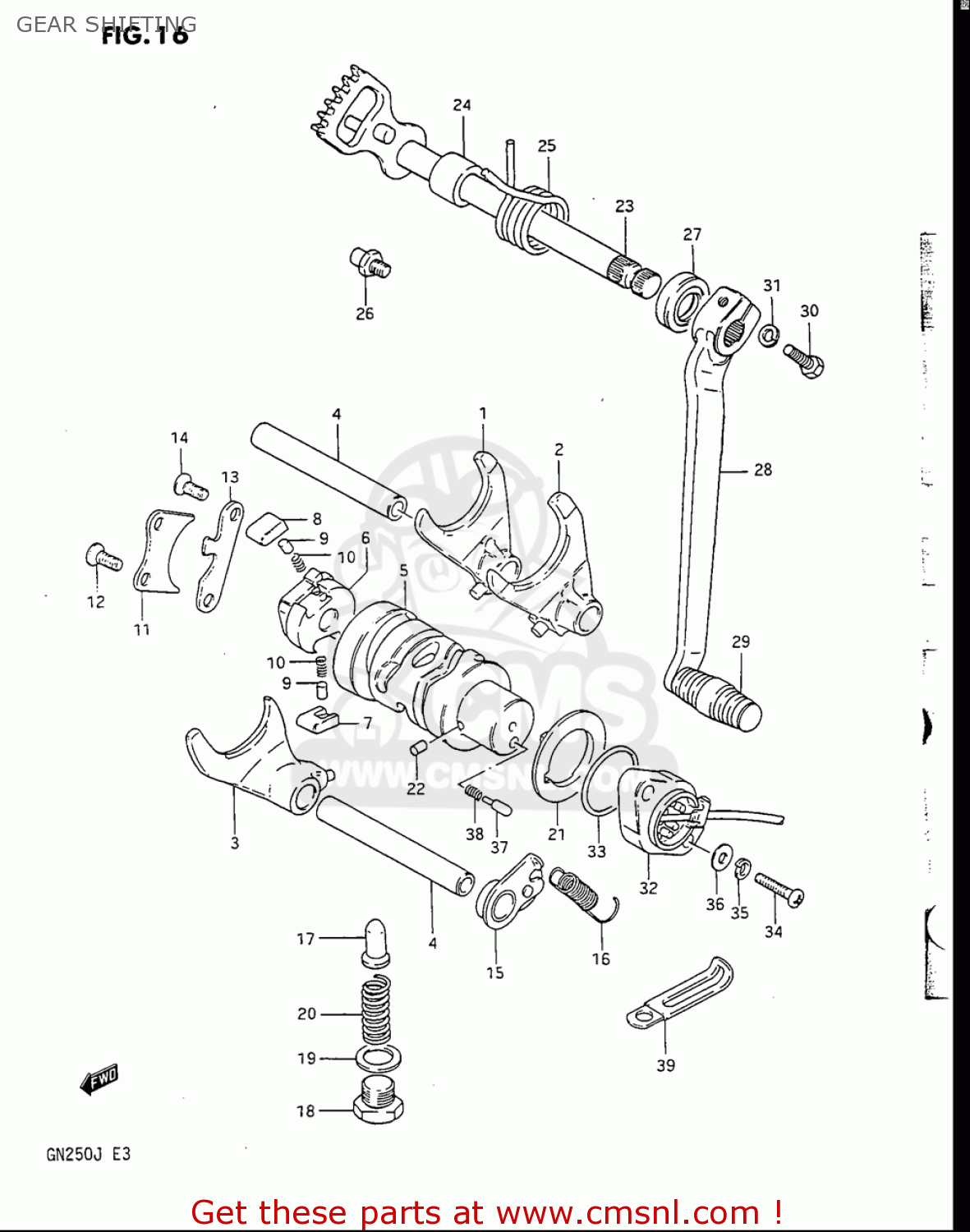 GEAR SHIFTING GN250 1988 (J) USA (E03)
