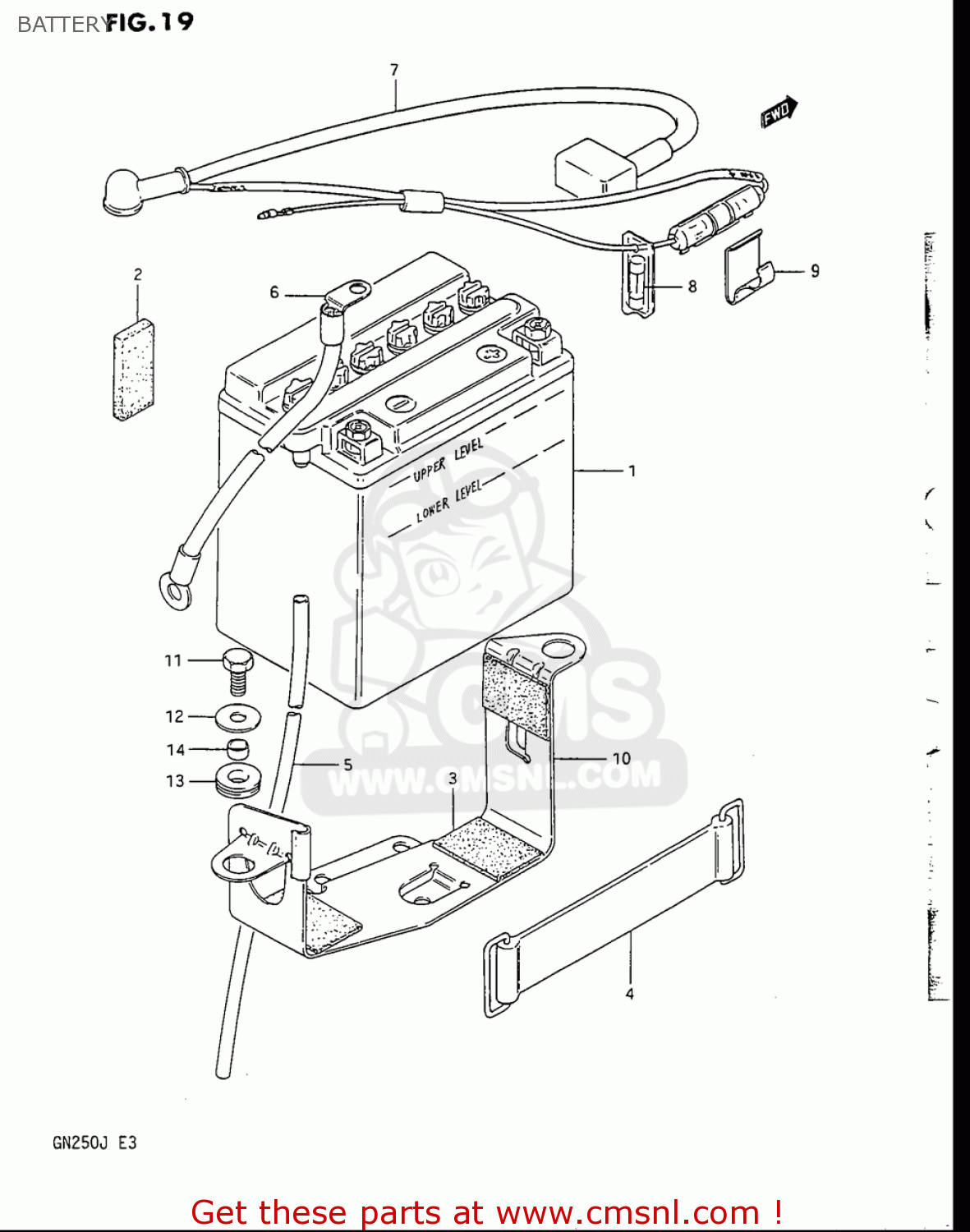 BATTERY GN250 1988 (J) USA (E03)