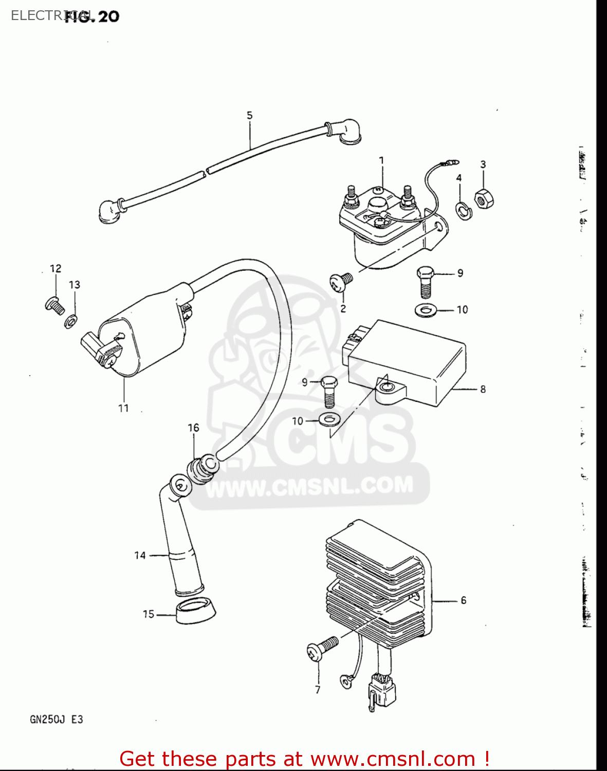 ELECTRICAL GN250 1988 (J) USA (E03)