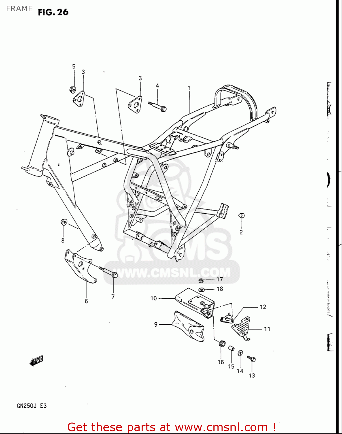 FRAME GN250 1988 (J) USA (E03)