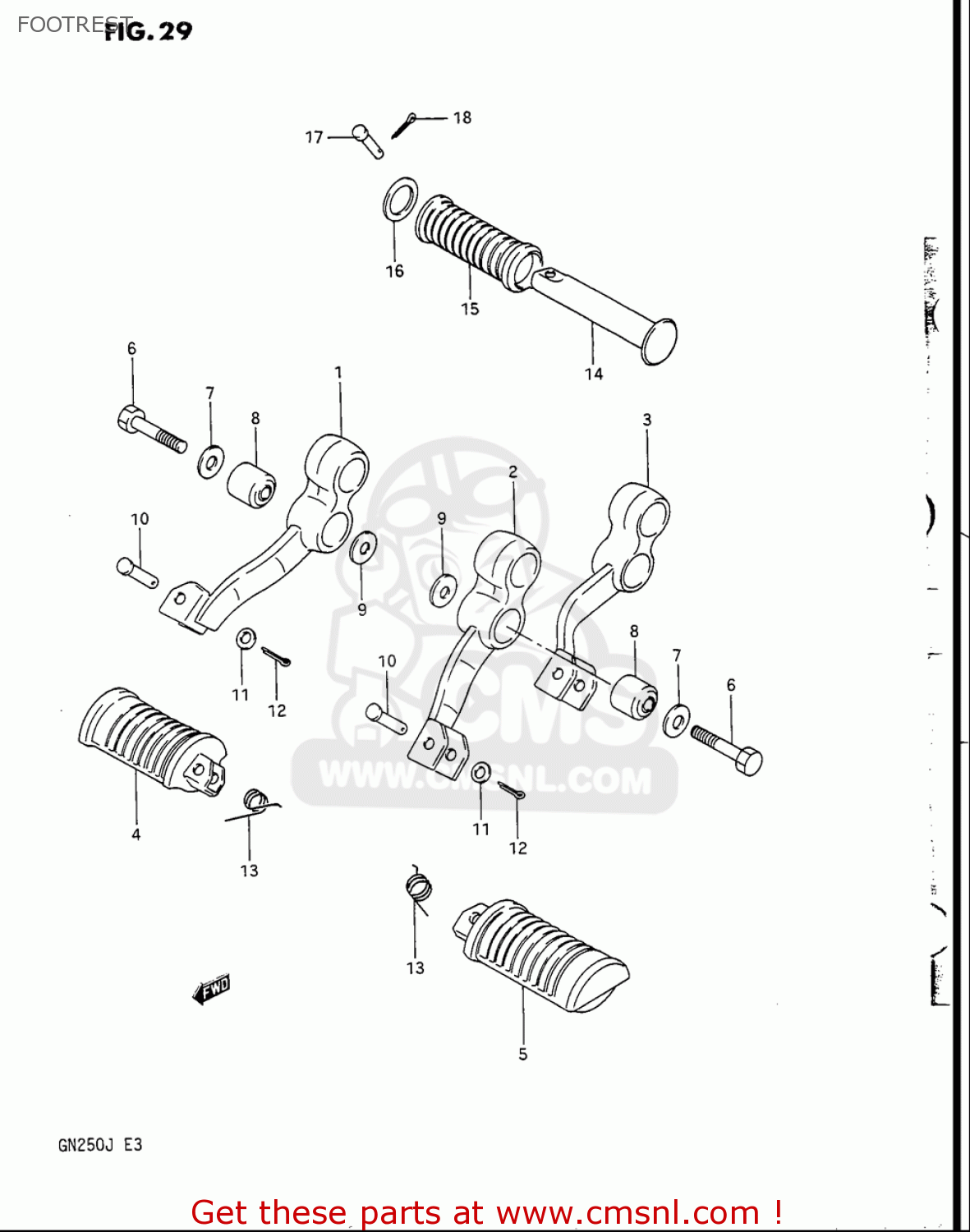 FOOTREST GN250 1988 (J) USA (E03)