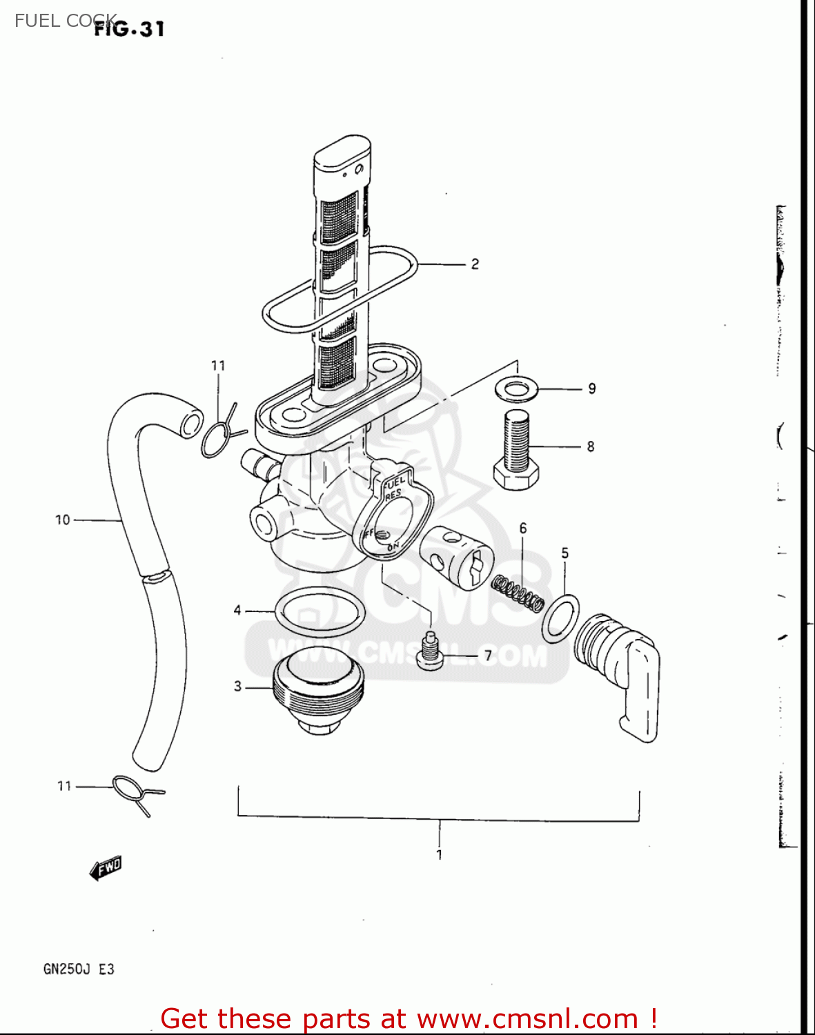 FUEL COCK GN250 1988 (J) USA (E03)