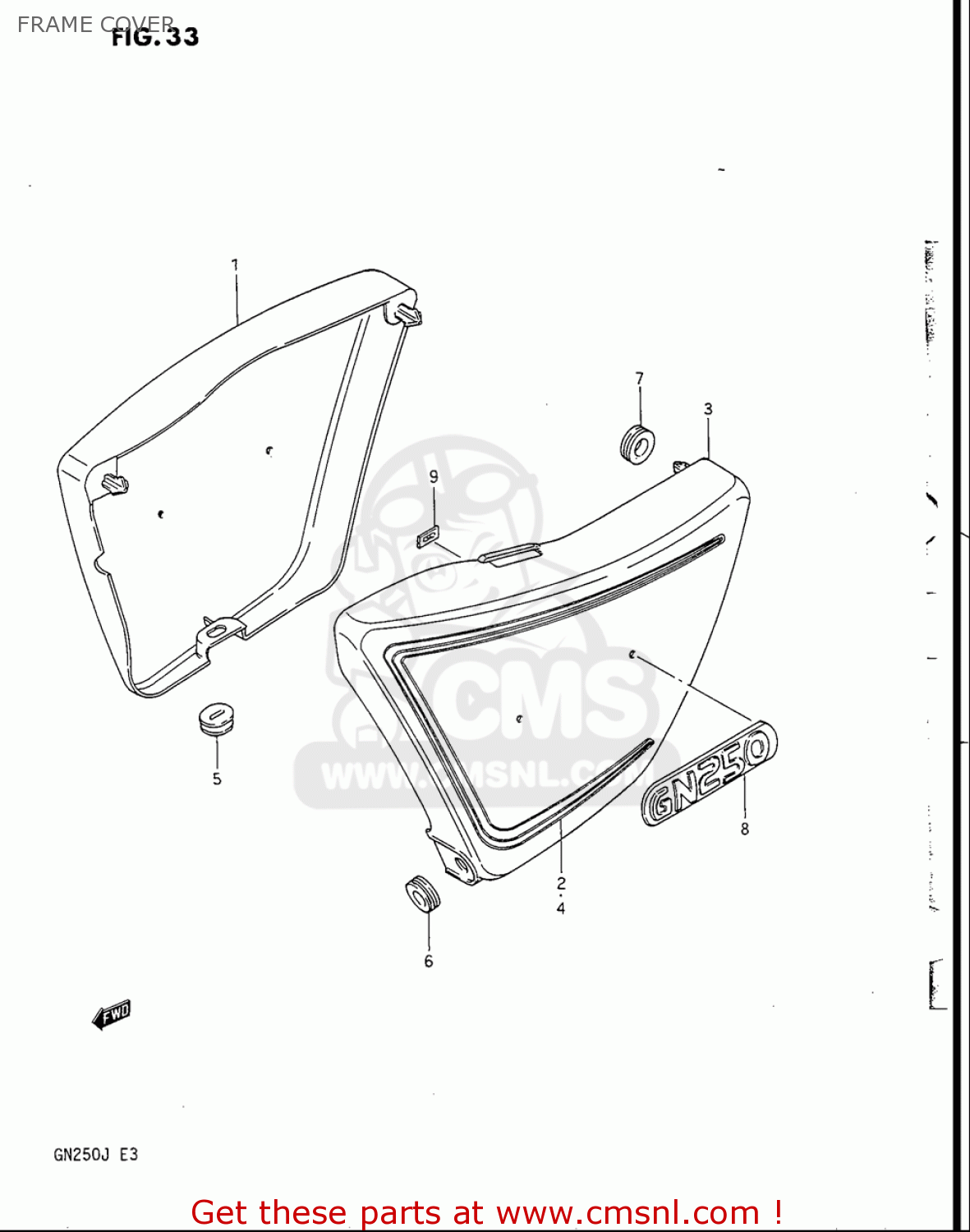 FRAME COVER GN250 1988 (J) USA (E03)