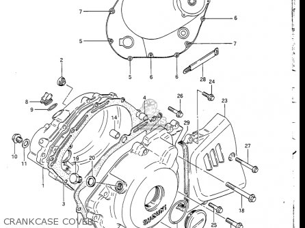 CRANKCASE COVER - GN250 1988 (J) USA (E03)