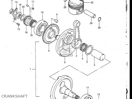CRANKSHAFT - GN250 1988 (J) USA (E03)