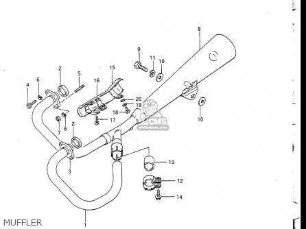 MUFFLER - GN250 1988 (J) USA (E03)
