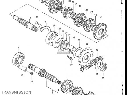 TRANSMISSION - GN250 1988 (J) USA (E03)