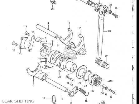 GEAR SHIFTING - GN250 1988 (J) USA (E03)